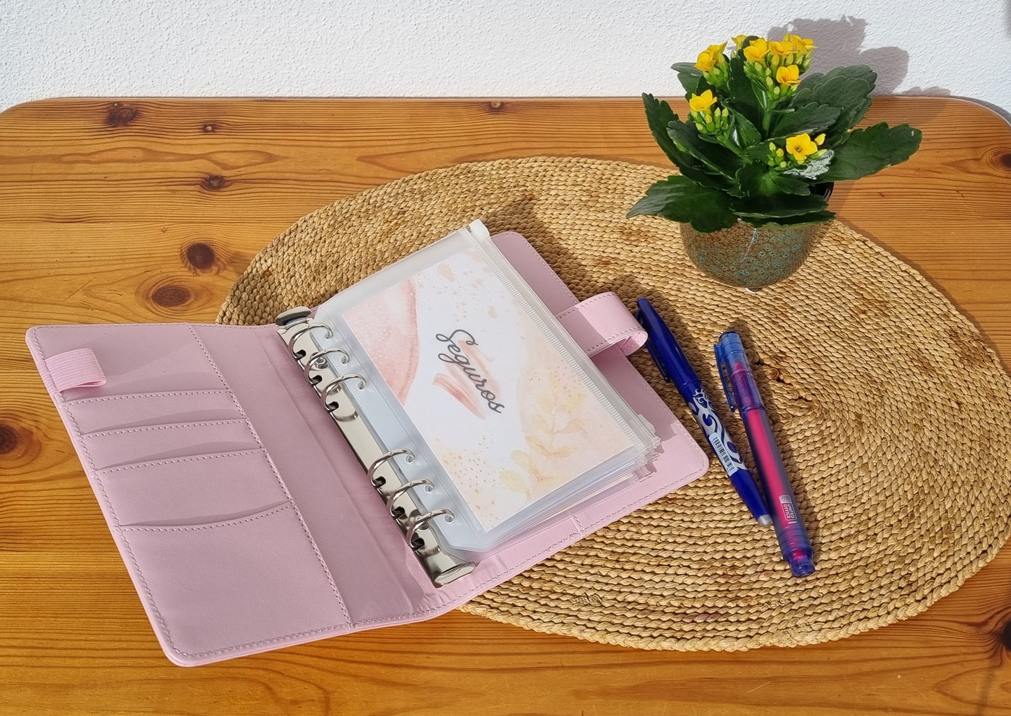 Carpeta A6 de color liso Rosa